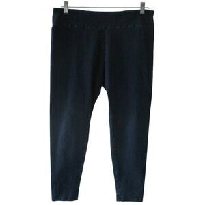 Pure Jill Indigo Women's Mid Rise Stretch Dark Wash Blue Jean Ankle Legging Lg.